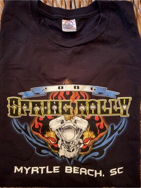 Vintage Y2K 2000s 2006 Myrtle Beach Bike Week Rally Skull Shirt Size XXL
